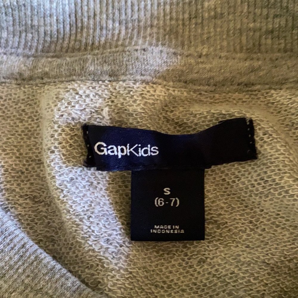 Gap Kids girl’s yellow, gray leopard shirt size S like new - Picture 4 of 7